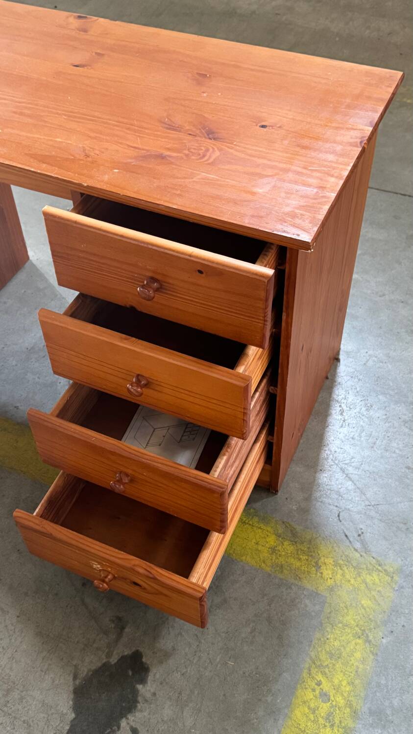 Vintage solid wood desk