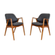 Swedish Leather Office Chairs by Alf Svensson for Dux, Set of 2