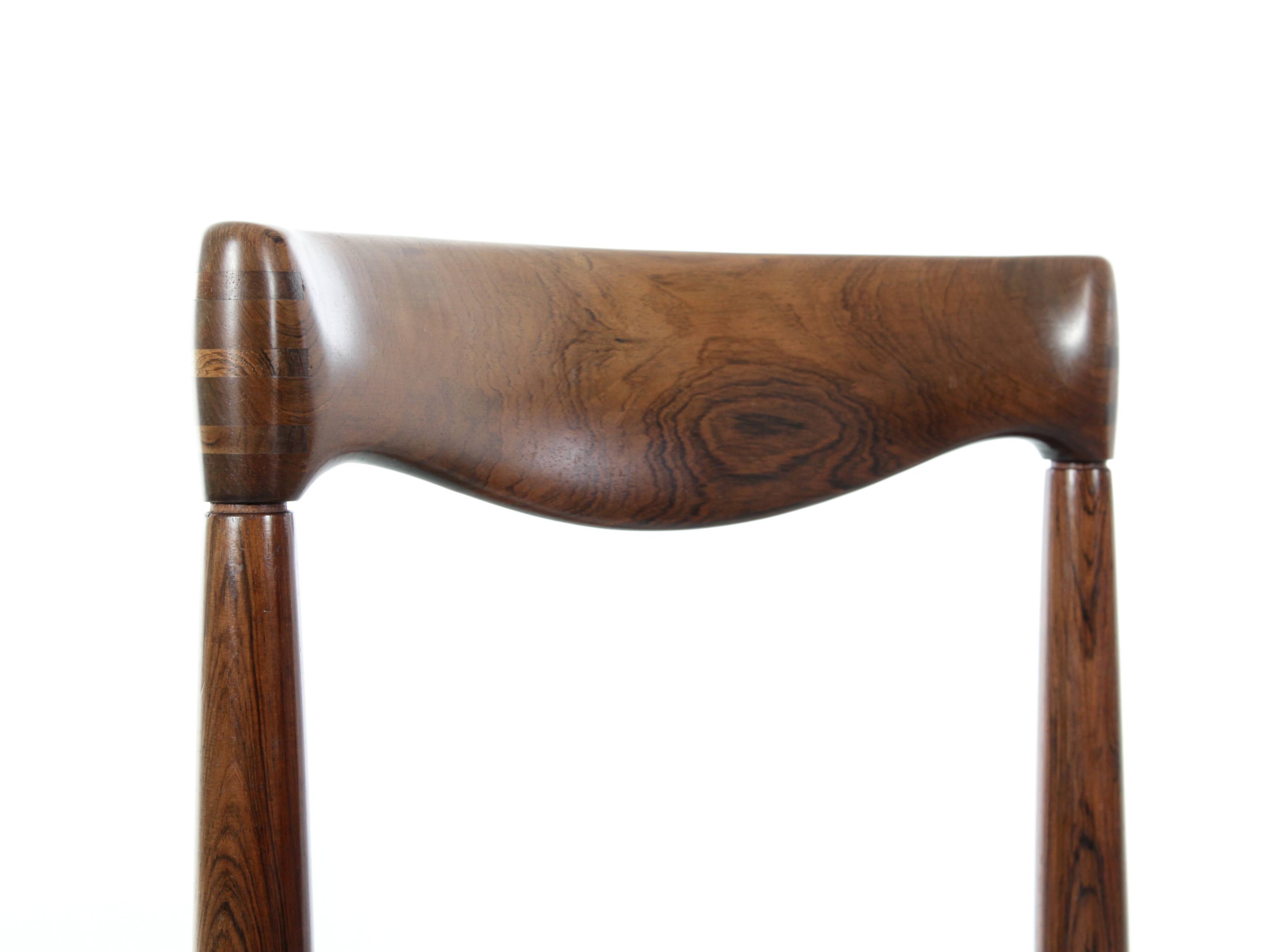 Set of 4 Scandinavian chairs in Rio rosewood by HW Klein