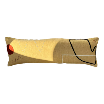 Yellow bolster cushion