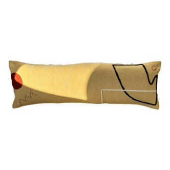 Coussin traversin jaune