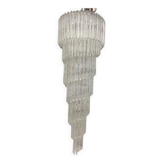 Murano Glass Sputnik Quadriedro Spyral Italian Chandelier