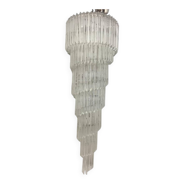 Murano Glass Sputnik Quadriedro Spyral Italian Chandelier