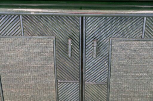 Bamboo and glass display from the 70s 80s