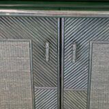 Bamboo and glass display from the 70s 80s