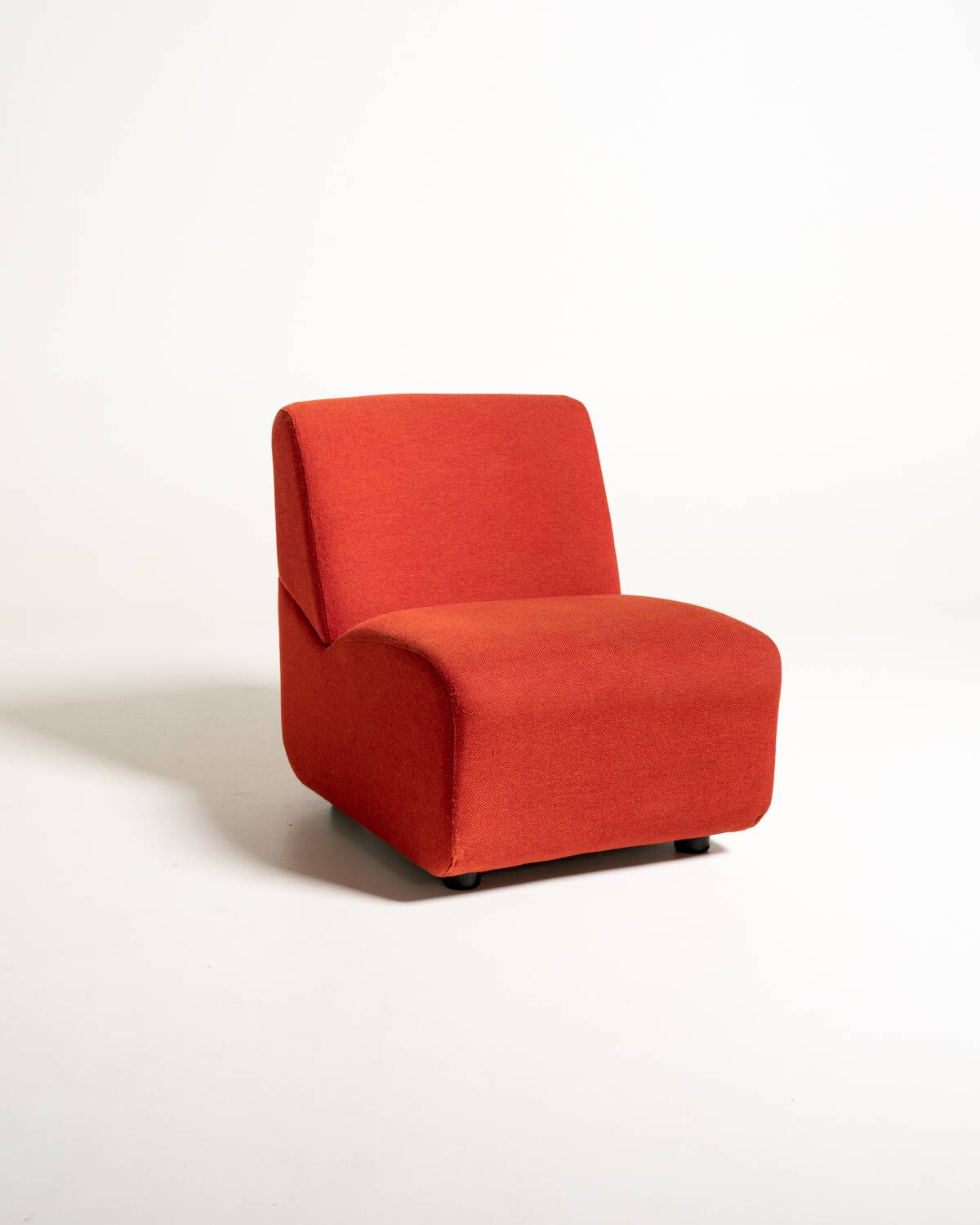 Modular Sofa in Red Fabric, Italy, 1970s