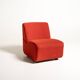 Modular Sofa in Red Fabric, Italy, 1970s