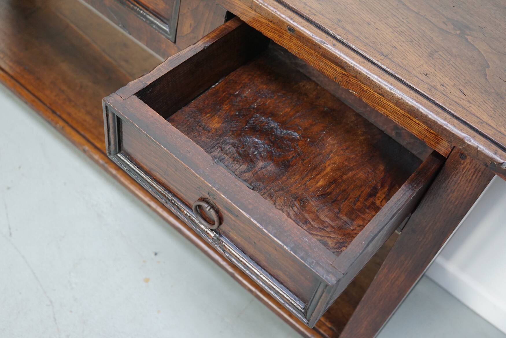 Antique Spanish Rustic Chestnut Side Table/Console, 18th Century