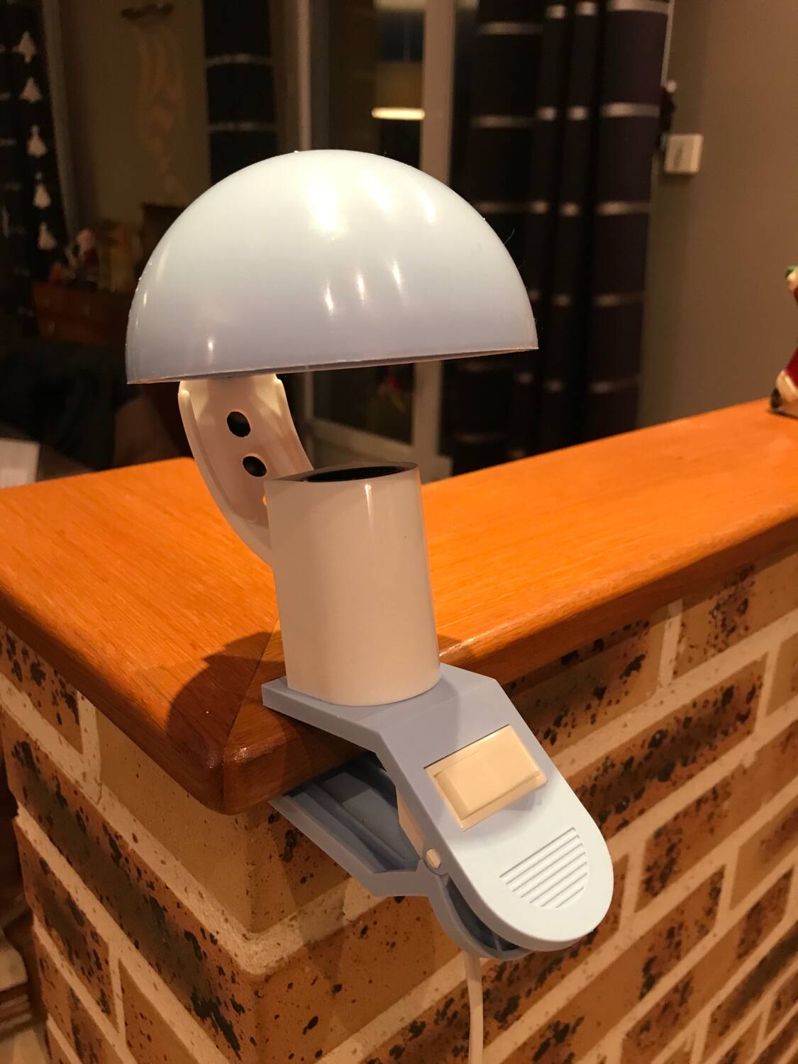 Sarlam blue and white wall lamp mushroom