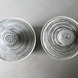 Set of 2 ceramic kitchen pots, Salins, 1950s