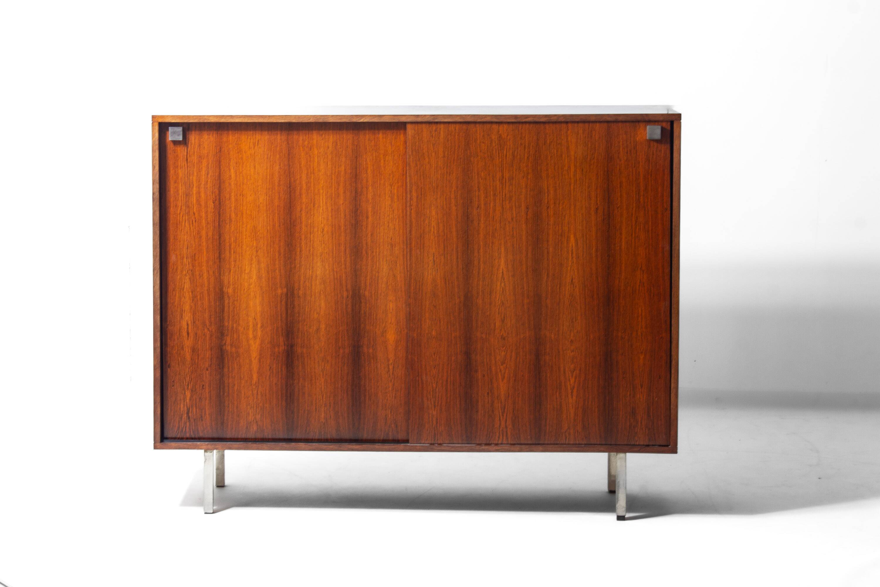 Minimalist storage cabinet in teak by Alfred Hendrickx, 1960