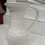 Pitcher ceramic white pitcher signed San pol