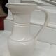 Pitcher ceramic white pitcher signed San pol