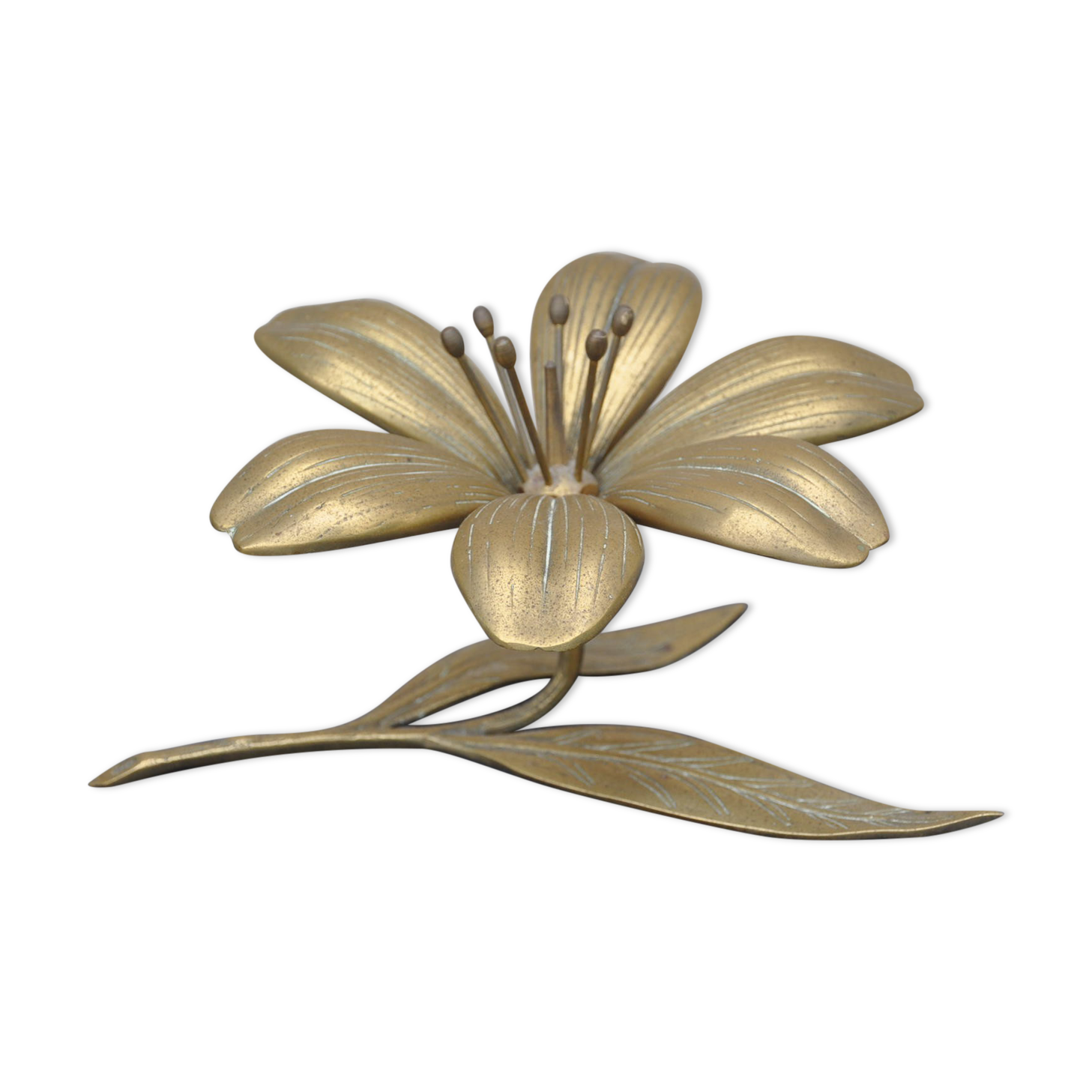 Fleur cendrier en laiton vintage