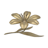 Fleur cendrier en laiton vintage