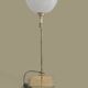 Antique brass and opaline glass lamp – Modernist piece, 1940s