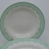 8 assiettes creuses terre de fer Digoin