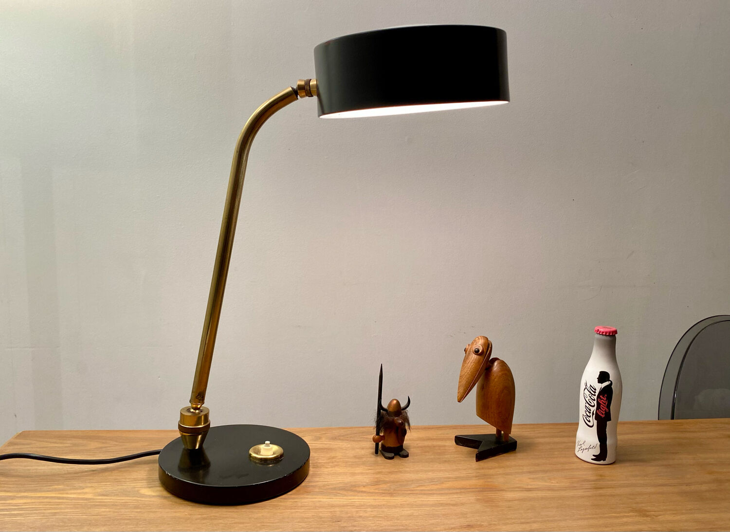 Articulated desk lamp Jumo 900 vintage brass 60s
