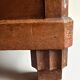 Pair of Art Deco bedside tables from 1930 in carved wood and red marble