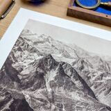 The Pyrenees mountain range, photographic plate printed in 1937