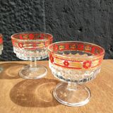 4 70's dessert/champagne glasses