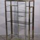 Etagère post-moderne en laiton doré, Italie 1970s