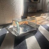 Garance Vallée Monoprix. Butter dish, chrome-plated metal and glass