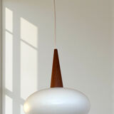 Vintage suspension light in opaline by Louis Kalff for Philips from 1968.