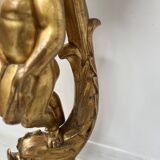 19th century gilded carved wooden presentation column