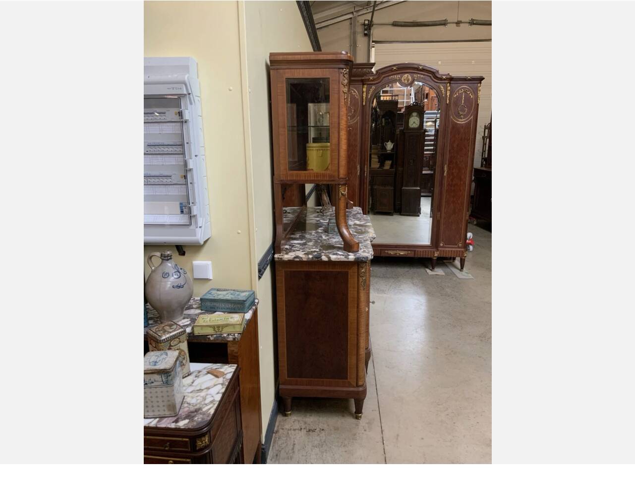 Antique Art Nouveau sideboard, display cabinet, sideboard - Bronze