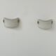Pair of vintage wall lights, opaline glass and brass, France, 1970.