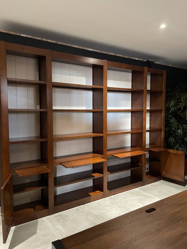 Bibliothèque roche bobois folio merisier massif + livraison et montage