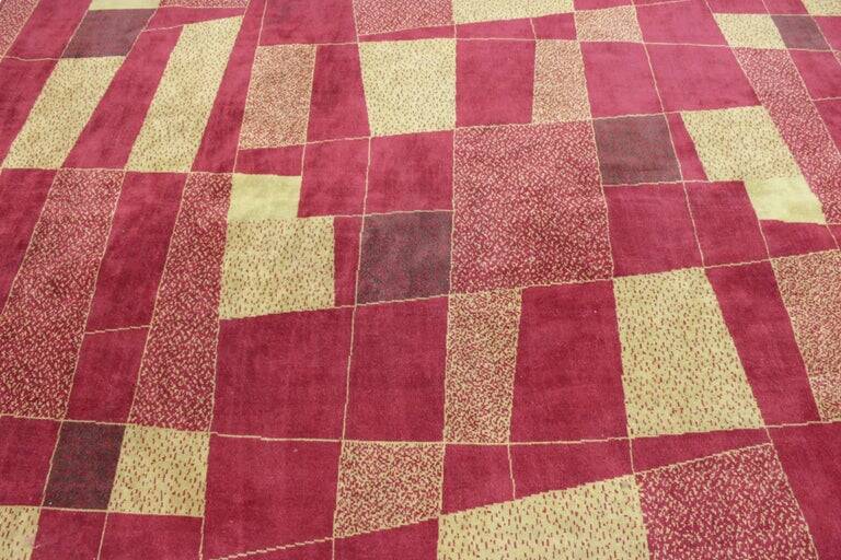 Beautiful Midcentury Geometric Carpet or Rug, 1950s