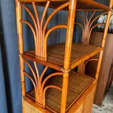 Rattan bookcase shelf