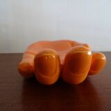 Empty pocket hand vintage ceramic orange