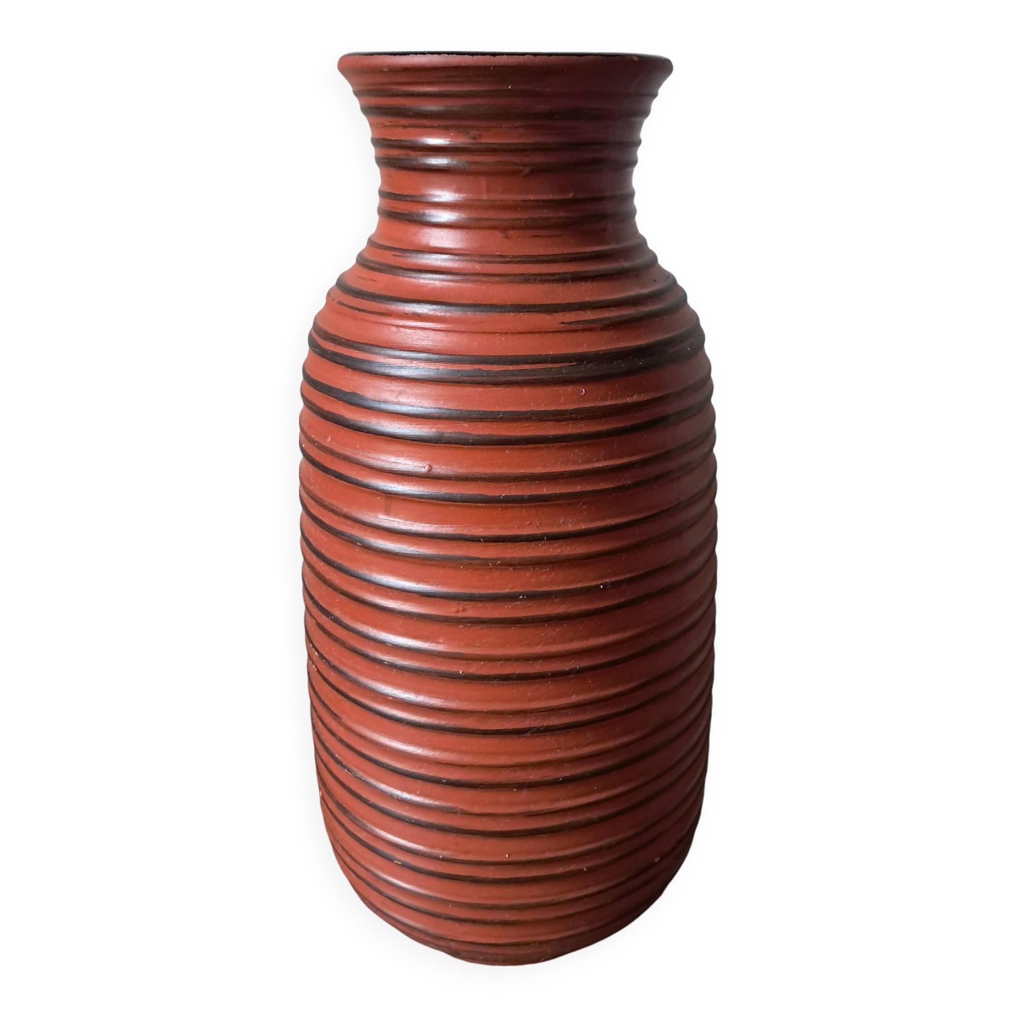 Fat Lava Red Vase by Carstens Tonnieshof, West Germany, 1960