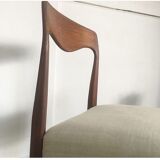 Scandinavian chair teak and linen
