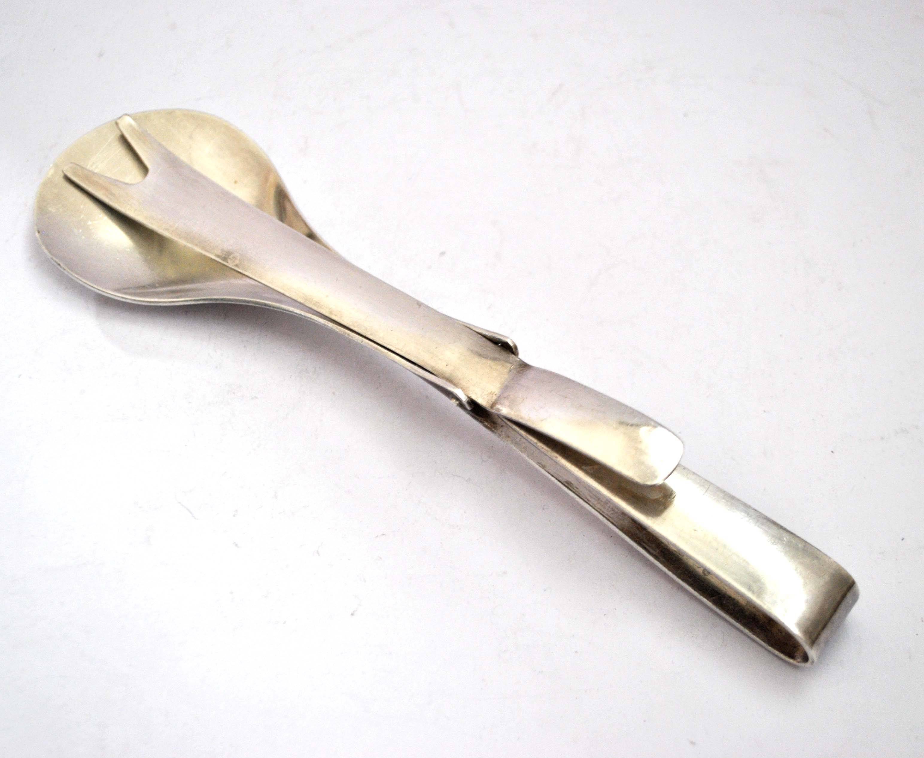 Vintage silver-plated serving tongs GULDEN - Hospitality goldsmithing