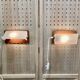 Pair of teak wall lights "scandinavian design" 1950.