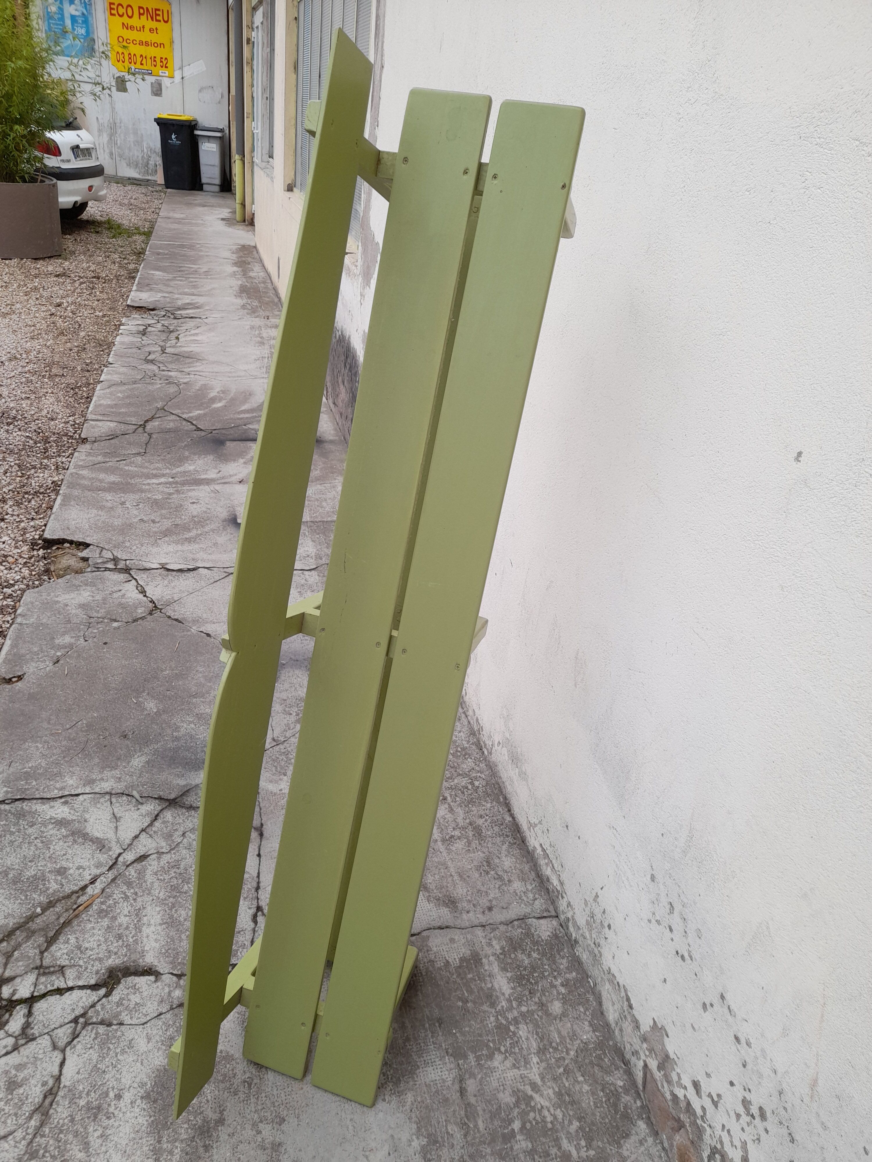 Old vintage school child bench