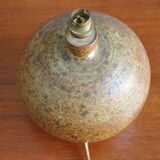 Pied de lampe boule en grès vintage signée