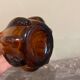 Amber glass vase