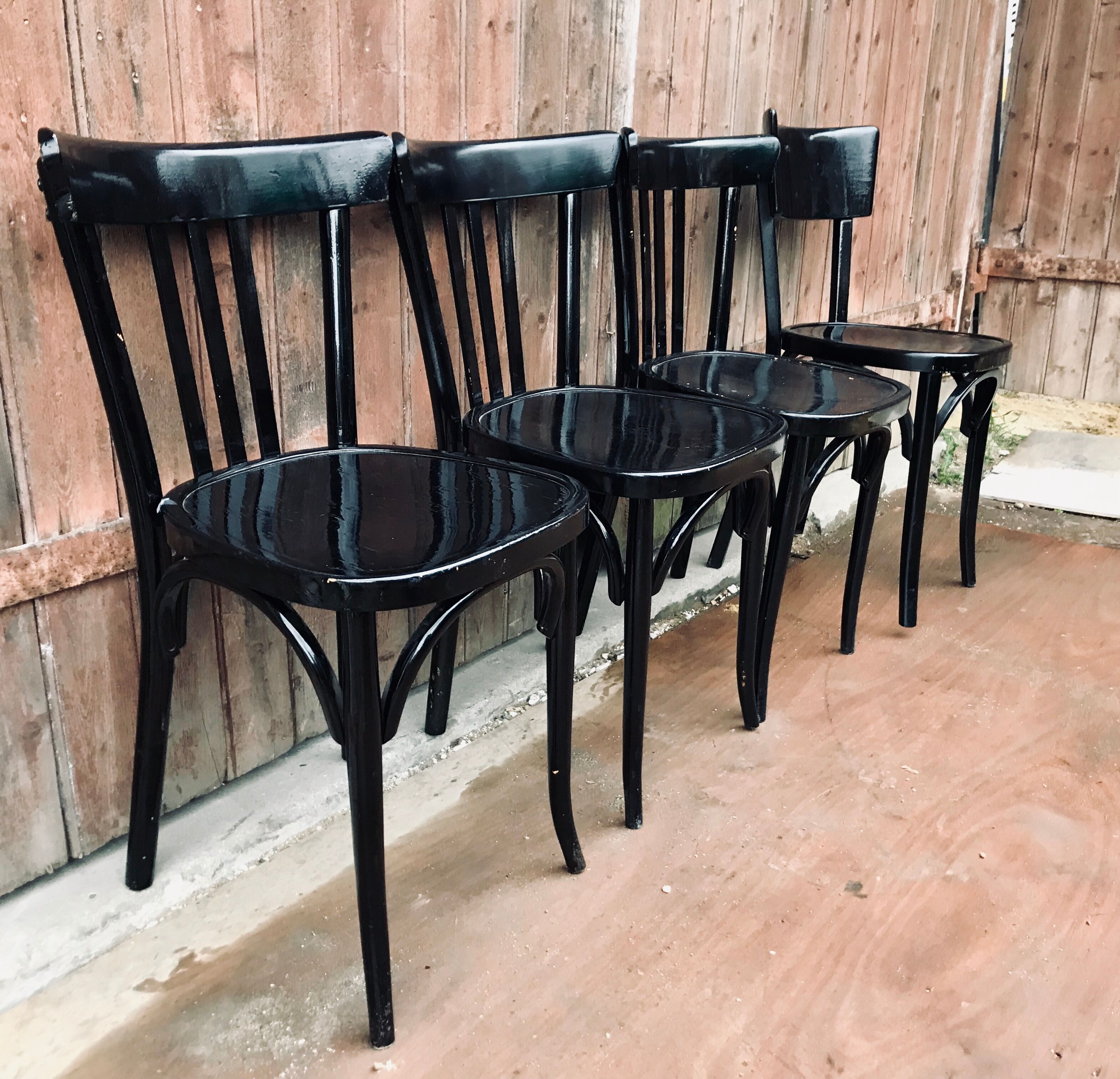 Four bistro chairs