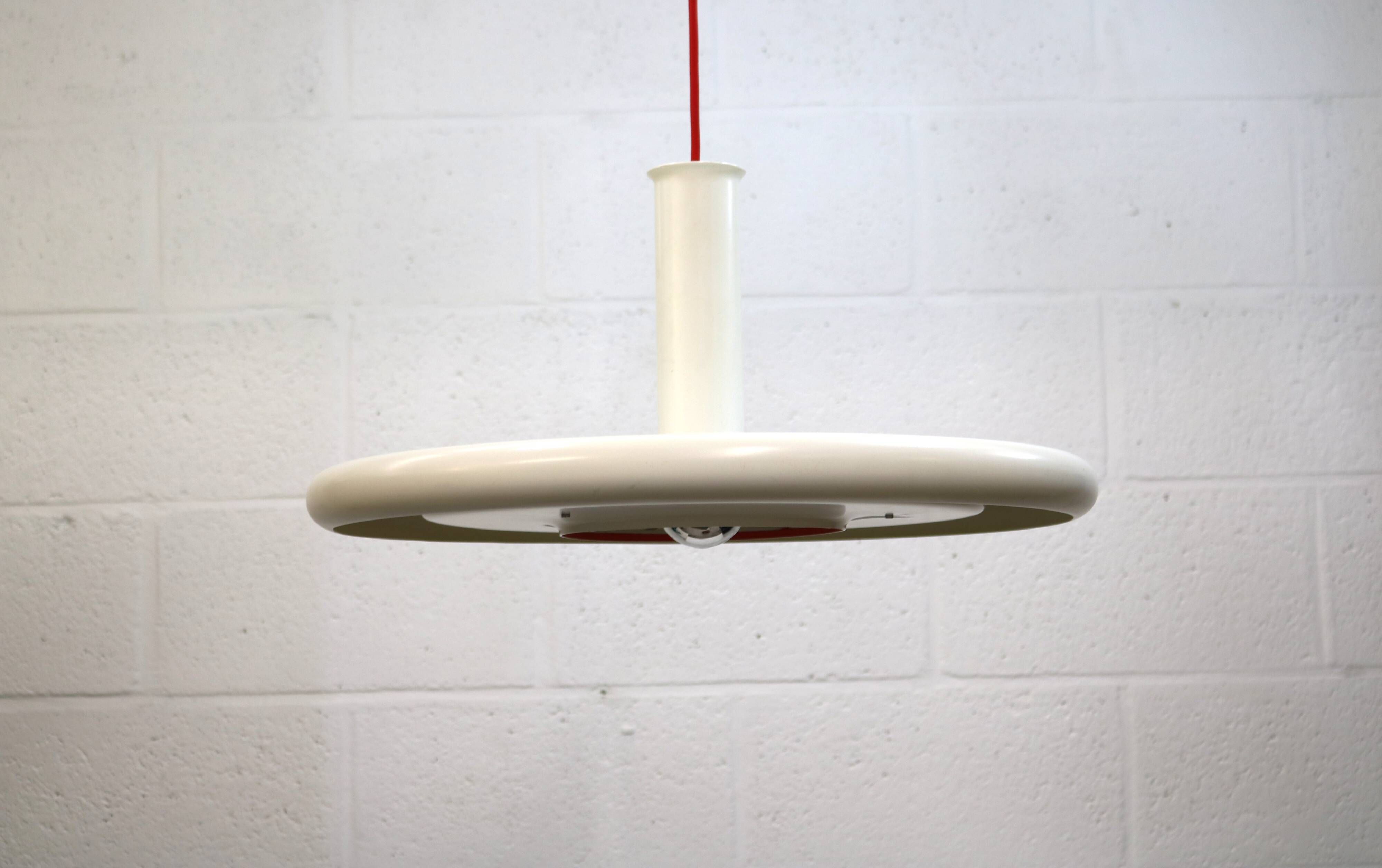 White XL Fog & Morup Optima Pendant Lamp: Hans Due Design, Denmark 1970s