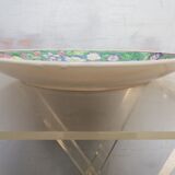 Plate china porcelainE enamelled family pink Lotus + Brand