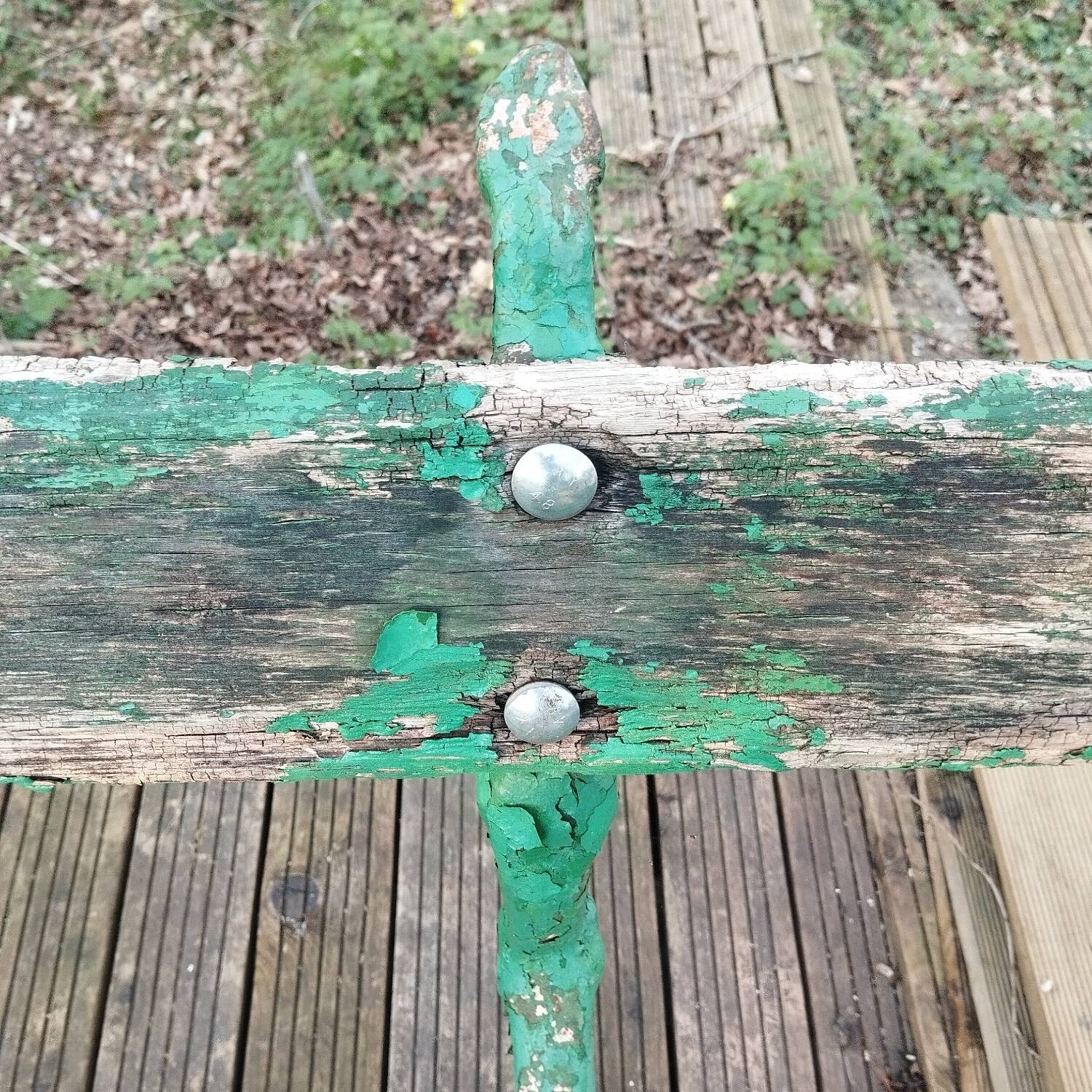 19th century cast iron public garden bench