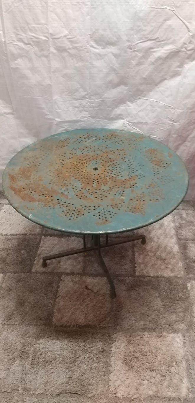 Wrought iron garden table