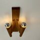 Vintage wooden wall sconce, France, 1950