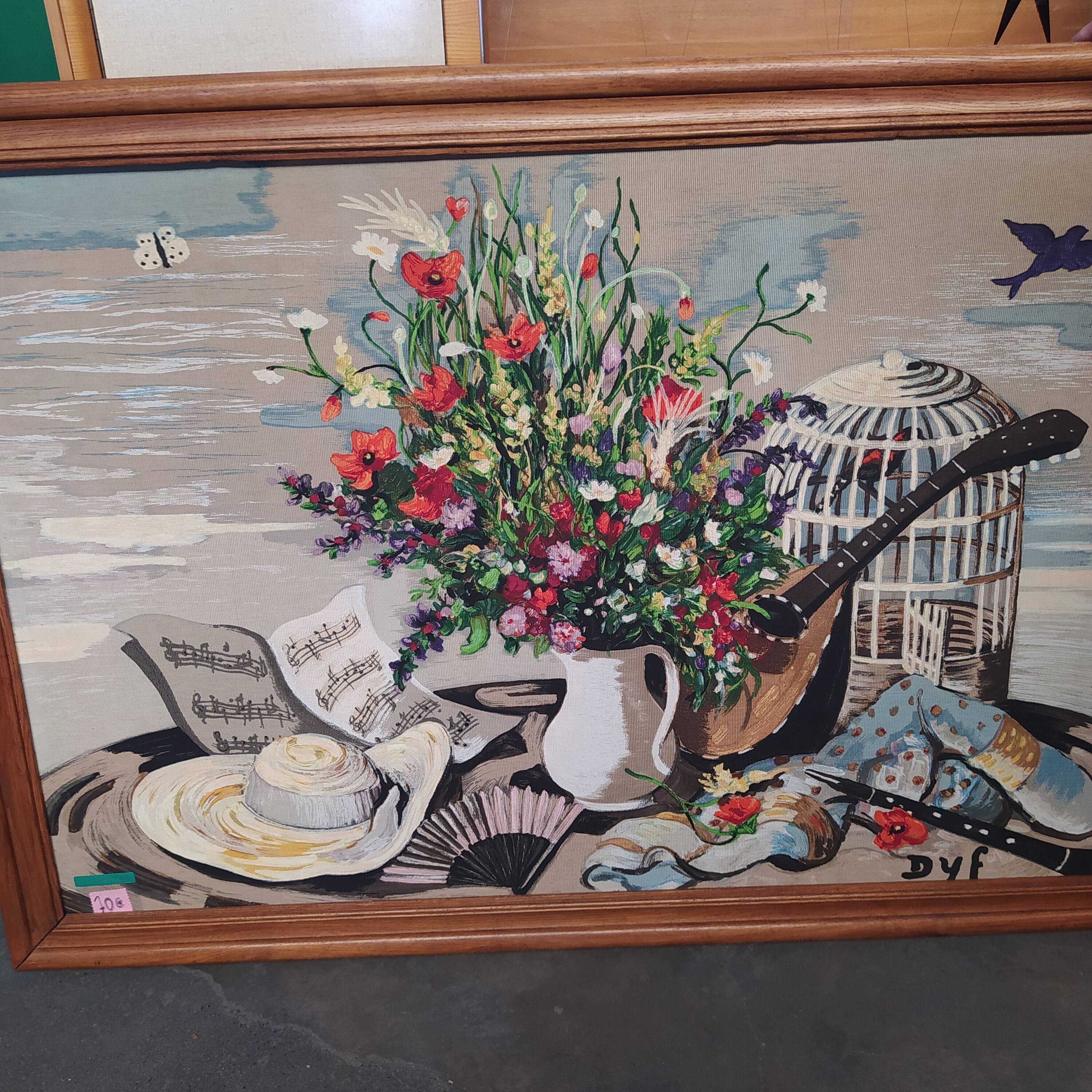 large tapestry 1950/1960 signed Dyf (Marcel Dreyfus)