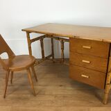 Rattan desk 1970 jungle chic style